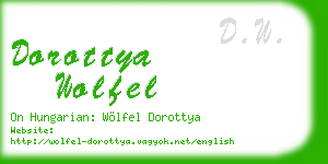 dorottya wolfel business card